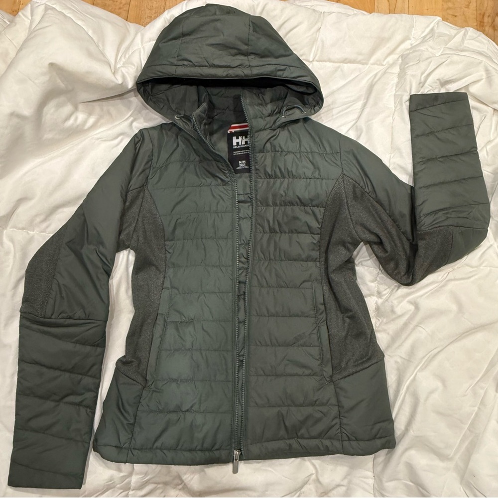 Helly Hansen Women's Olive Hooded Puffer Jacket